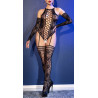 Chilirose Ensemble Body + Gants Efflora Noirs